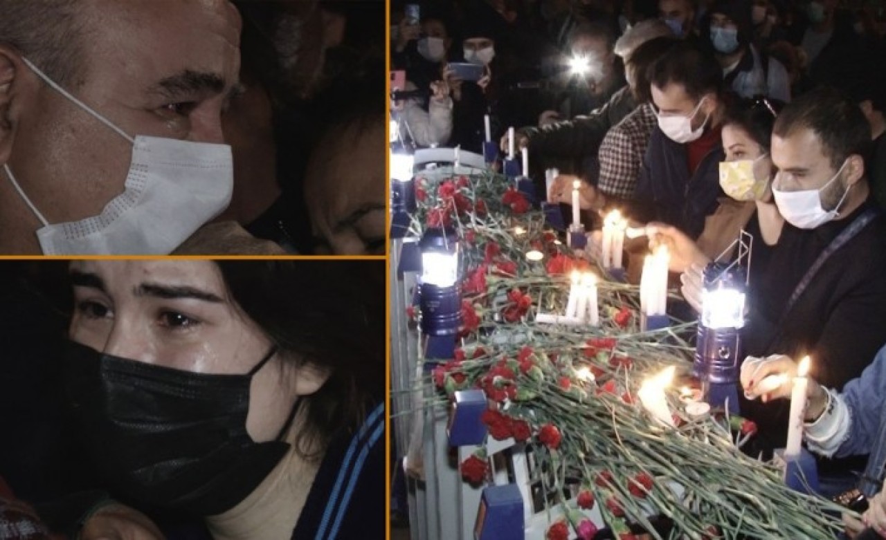 İzmir'de 34 kişiye mezar olan Rıza Bey Apartmanı'nın önünde ağlatan görüntüler