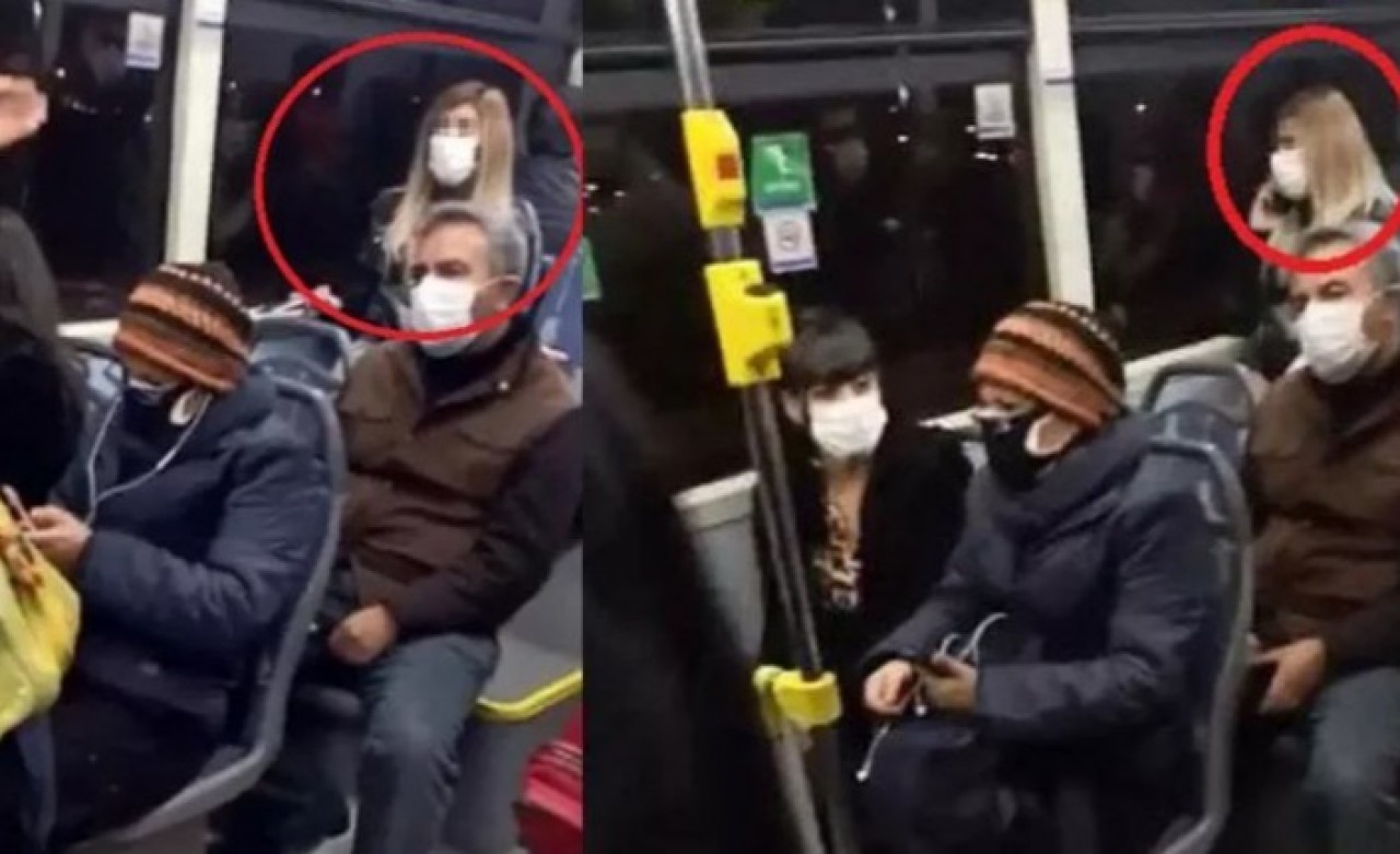 Telefonda koronavirüse yakalandığını söyledi,  otobüs karıştı