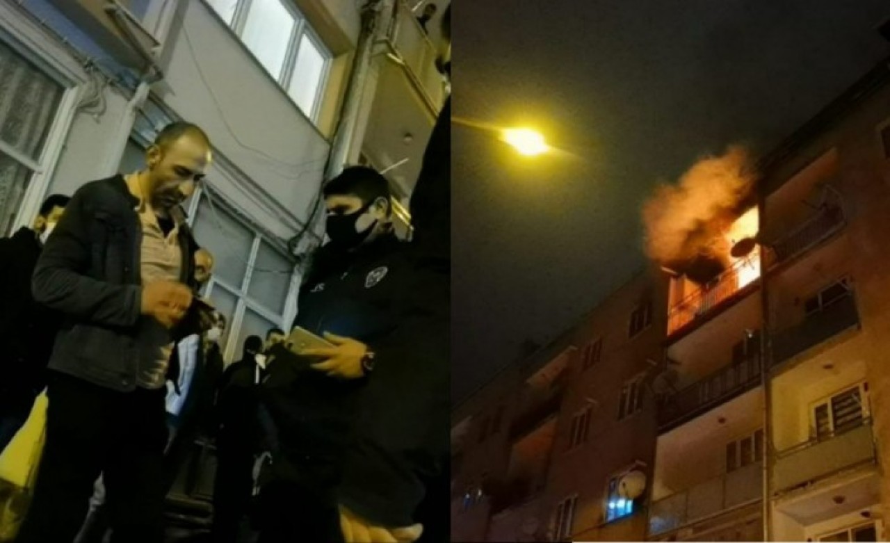 Yanan evini endişe içinde izleyen kişiye maske cezası!