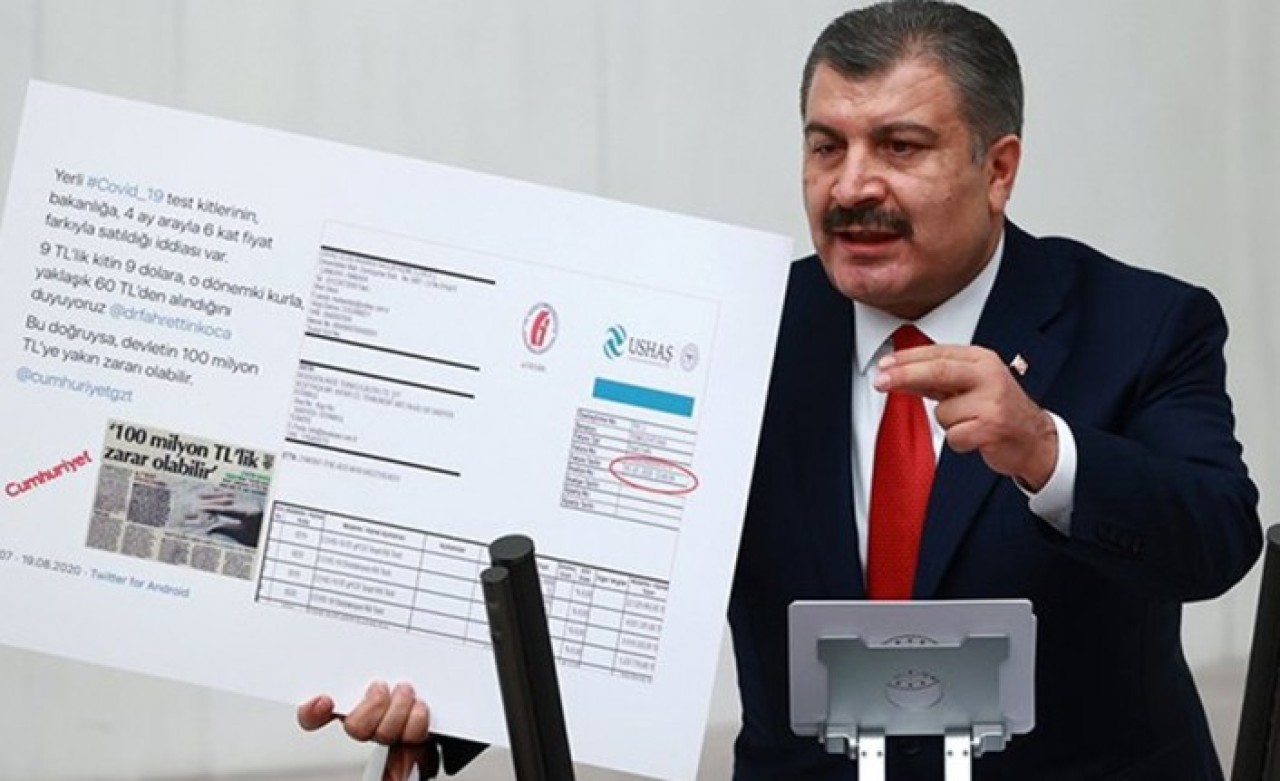 Bakan Koca'yı ilk kez böyle göreceksiniz: CHP'li vekilin iddialarını kürsüye vura vura yalanladı!