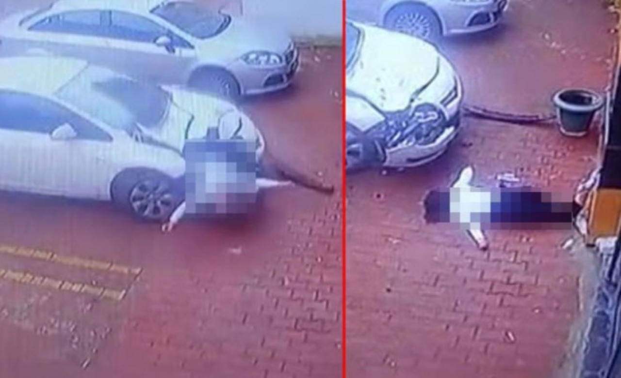 Genç kız rezidansın 18. katından aşağı atladı: Kan donduran anlar kamerada