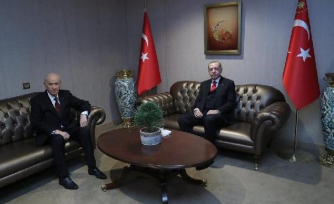 Külliye'de buluştular: Cumhurbaşkanı Erdoğan,  MHP lideri Bahçeli ile görüştü