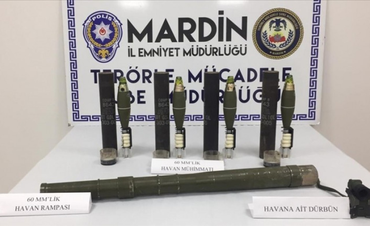 Mardin'de havan rampası ile havan mühimmatları ele geçirildi