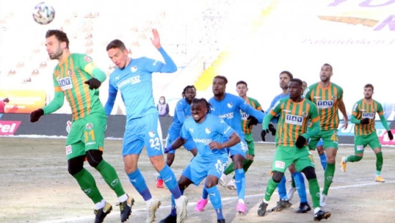 Erzurumspor-Alanyaspor: Kıran kırana maçta 2 gol