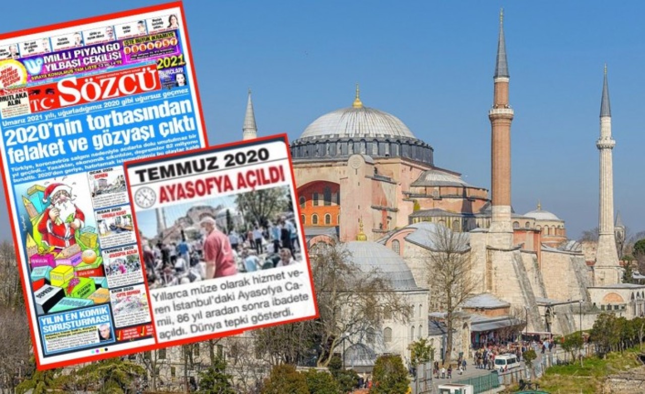 Sözcü’nün Ayasofya manşetine tepki yağıyor: Gerekli işlem yapılacak!
