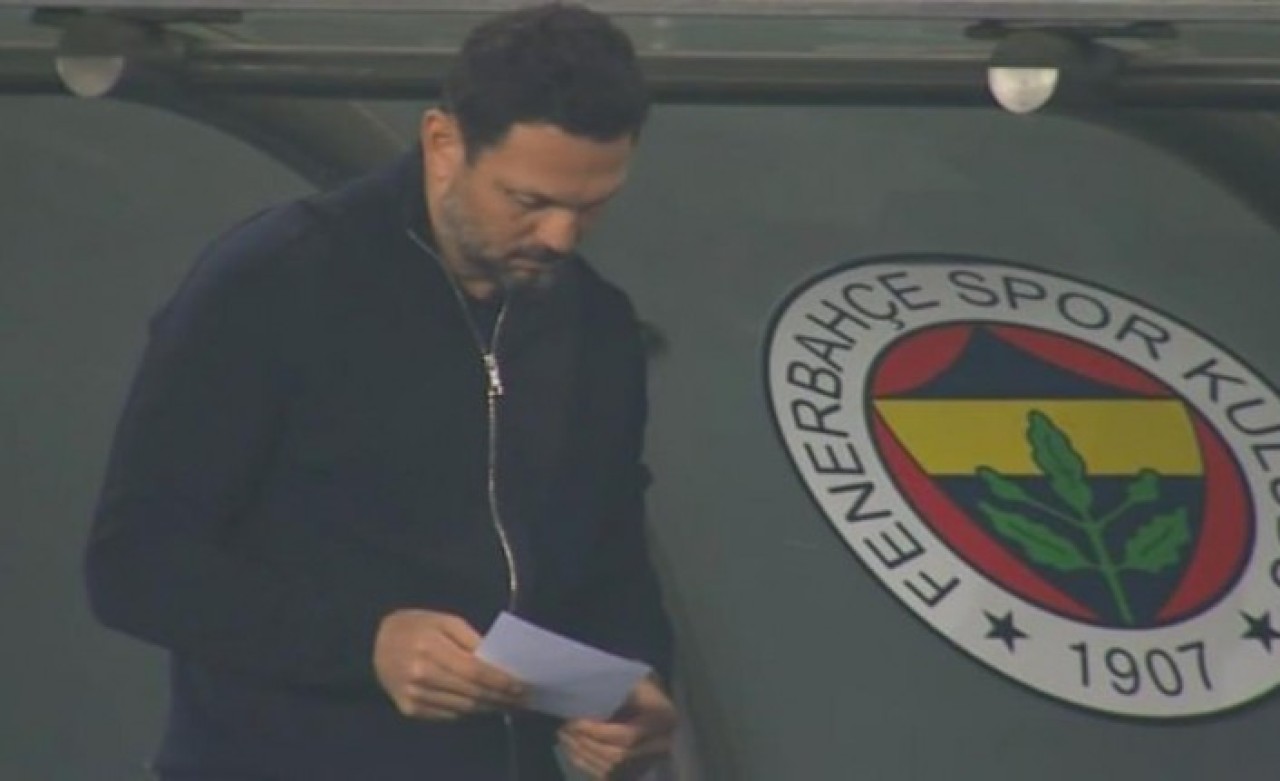 Erol Bulut'un Galatasaray derbisi boyunca elinden düşürmediği kağıdın sırrı ortaya çıktı