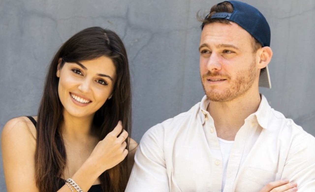Hande Erçel ve Kerem Bursin birbirine girdi: Sette ortalık karıştı!