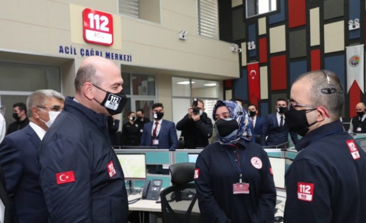 İçişleri Bakanı Soylu Karabük'te,  112 Acil Çağrı Merkezinin tanıtımına katıldı