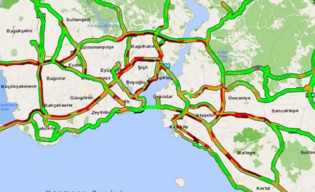 İstanbul'da kısıtlamaya saatler kala trafik yoğunluğu