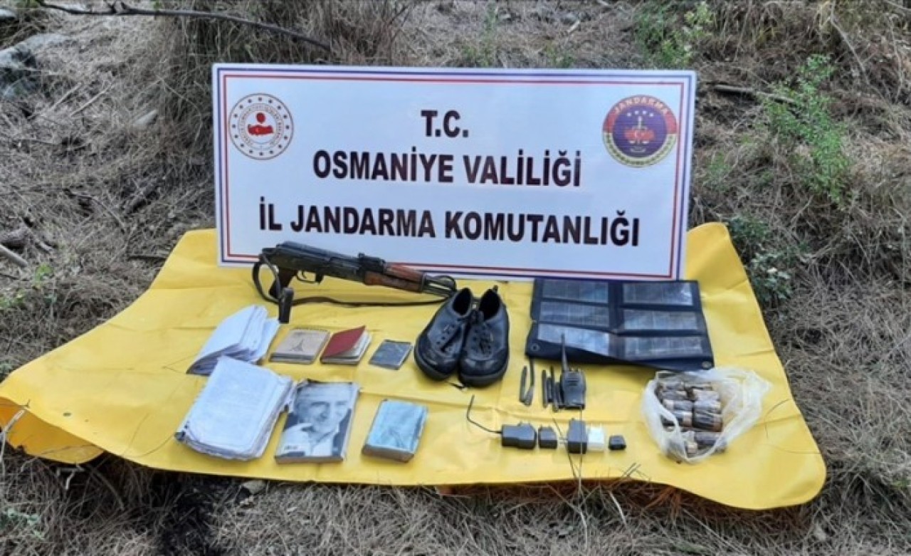 Osmaniye'de PKK'lı teröristlere ait mühimmat ve yaşam malzemeleri bulundu