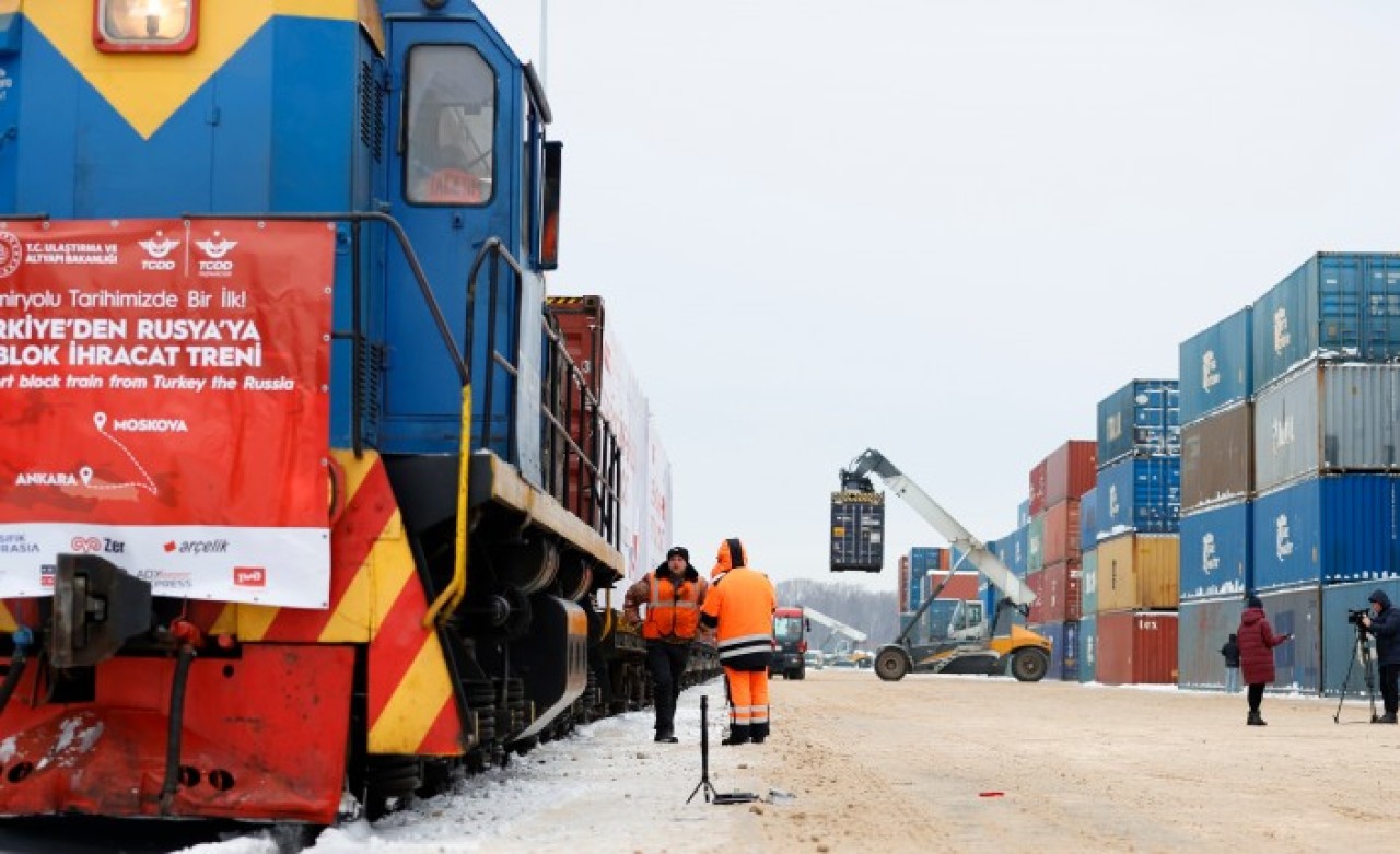 Türkiye- Rusya "ilk ihracat blok treni" hedefe ulaştı