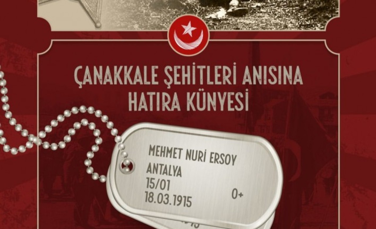 Çanakkale şehitleri anısına dijital "hatıra künye" oluşturun