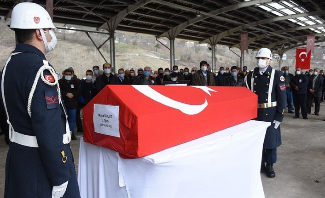 İlçe Jandarma Komutanı son yolculuğuna uğurlandı