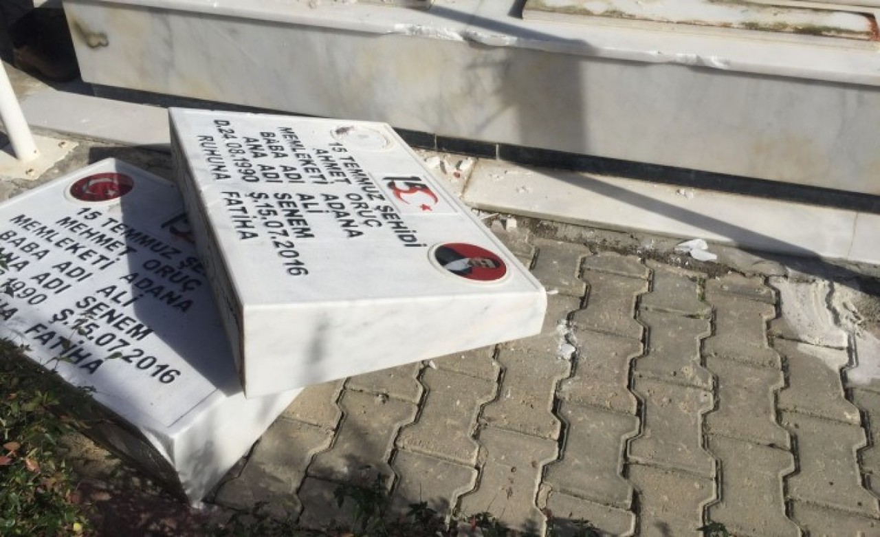 Şehit polislerin mezarlarını tahrip edenlerin kimlikleri belli oldu!