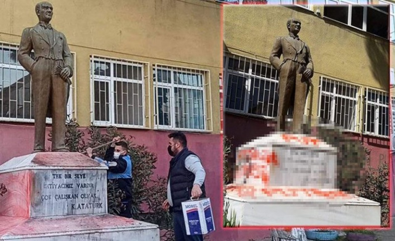 Tekirdağ'da Atatürk heykeline çirkin saldırı: Valilikten açıklama