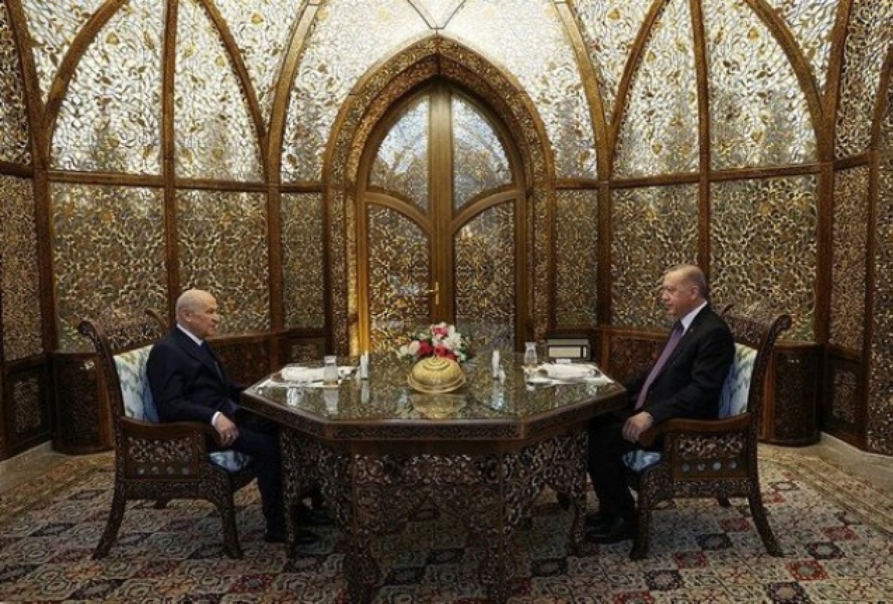 Cumhurbaşkanı Erdoğan ile Bahçeli,  Özbek Otağı'nda iftarda buluştu