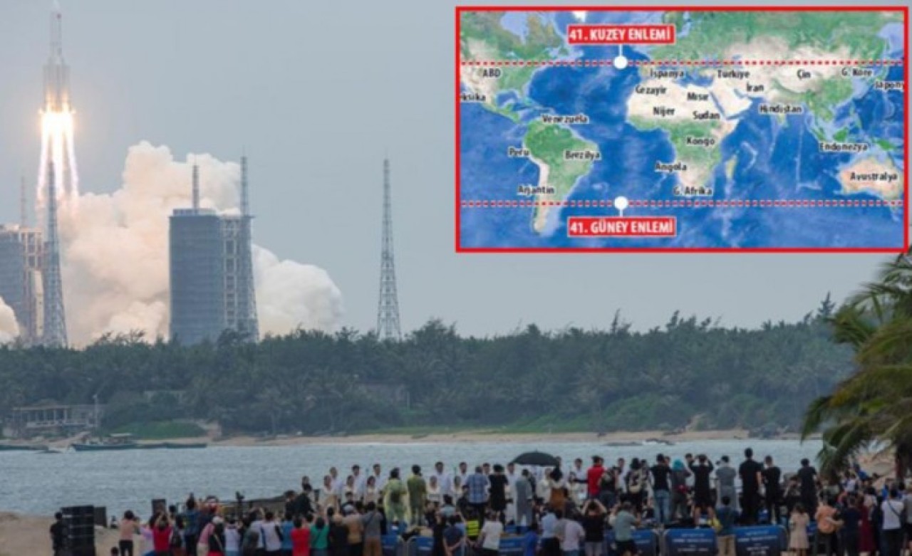 Dünya'ya düşecek dev roketle ilgili korkutan harita: Türkiye'deki bu şehirler ciddi risk altında!