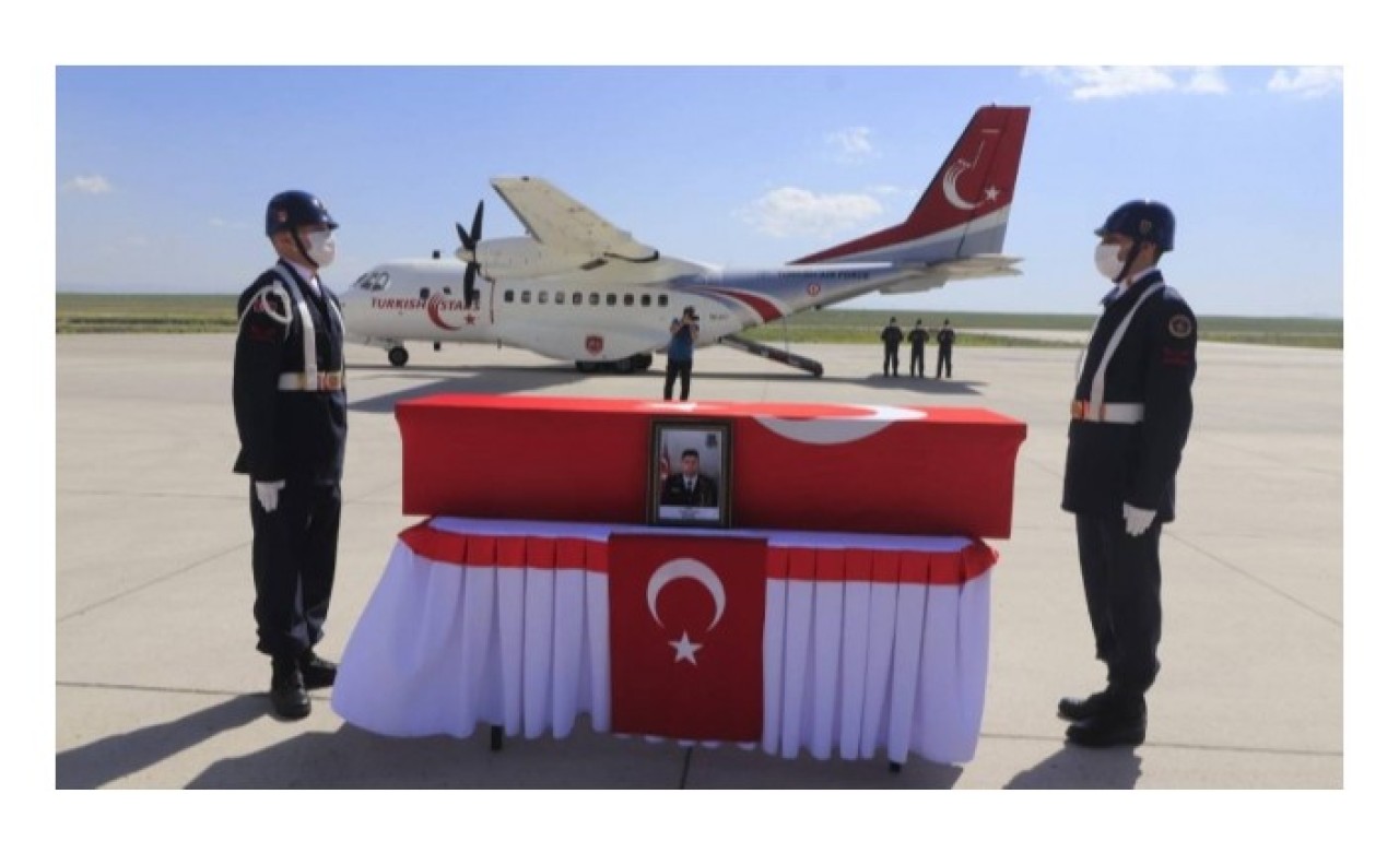 Şehit Uzman Çavuş Hüseyin Keleş'in naaşı Ankara’ya uğurlandı