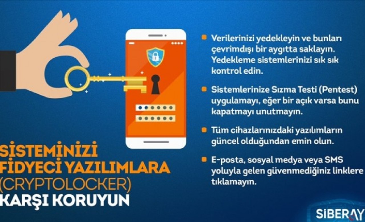 SİBERAY'dan 'fidyeci yazılım' uyarısı