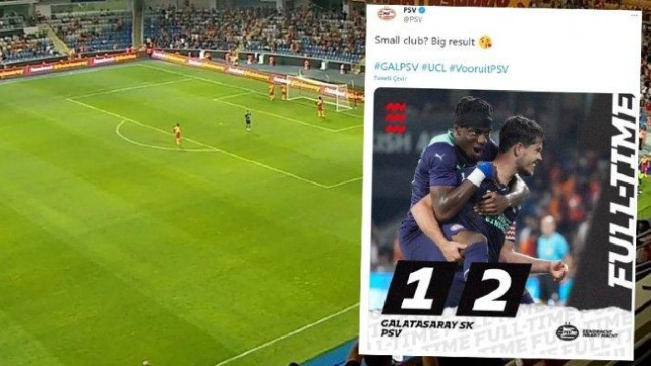 PSV'den Galatasaray'la ilgili bomba paylaşım: Küçük kulüp!