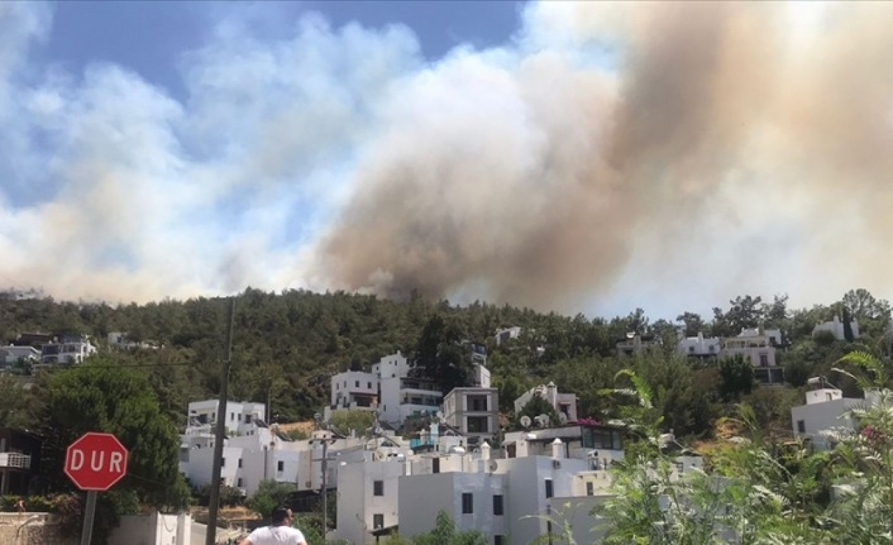 Şimdi de Bodrum yanıyor: Bazı oteller ve evler tahliye ediliyor