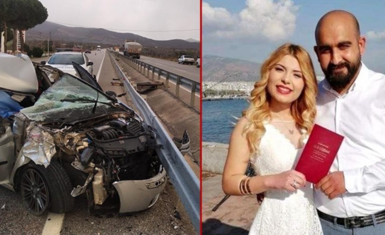 Manisa'da feci kaza: Burcu Akıncı öldü,  eşi Ahmet Akıncı ile 1 yaşındaki kızı Deniz Akıncı yaralı