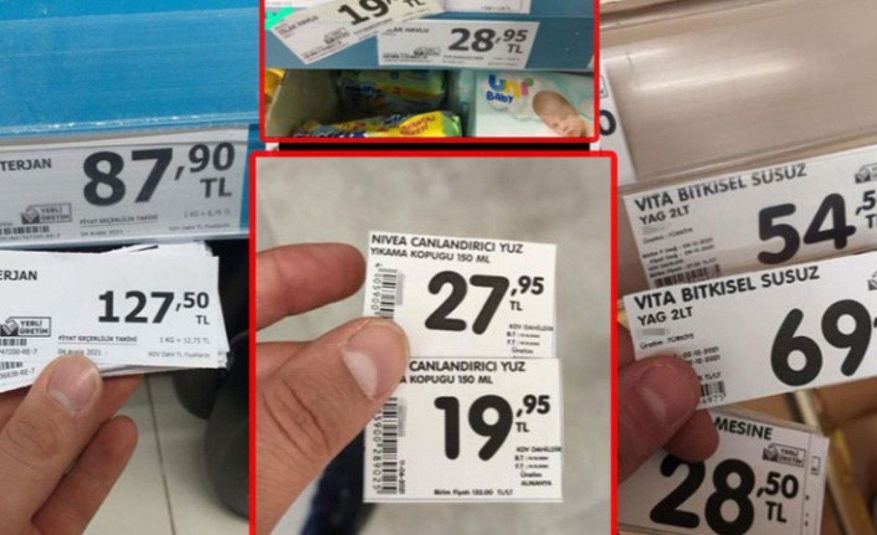 Marketlerde zam fırtınası: Etiketler tek tek değiştirildi