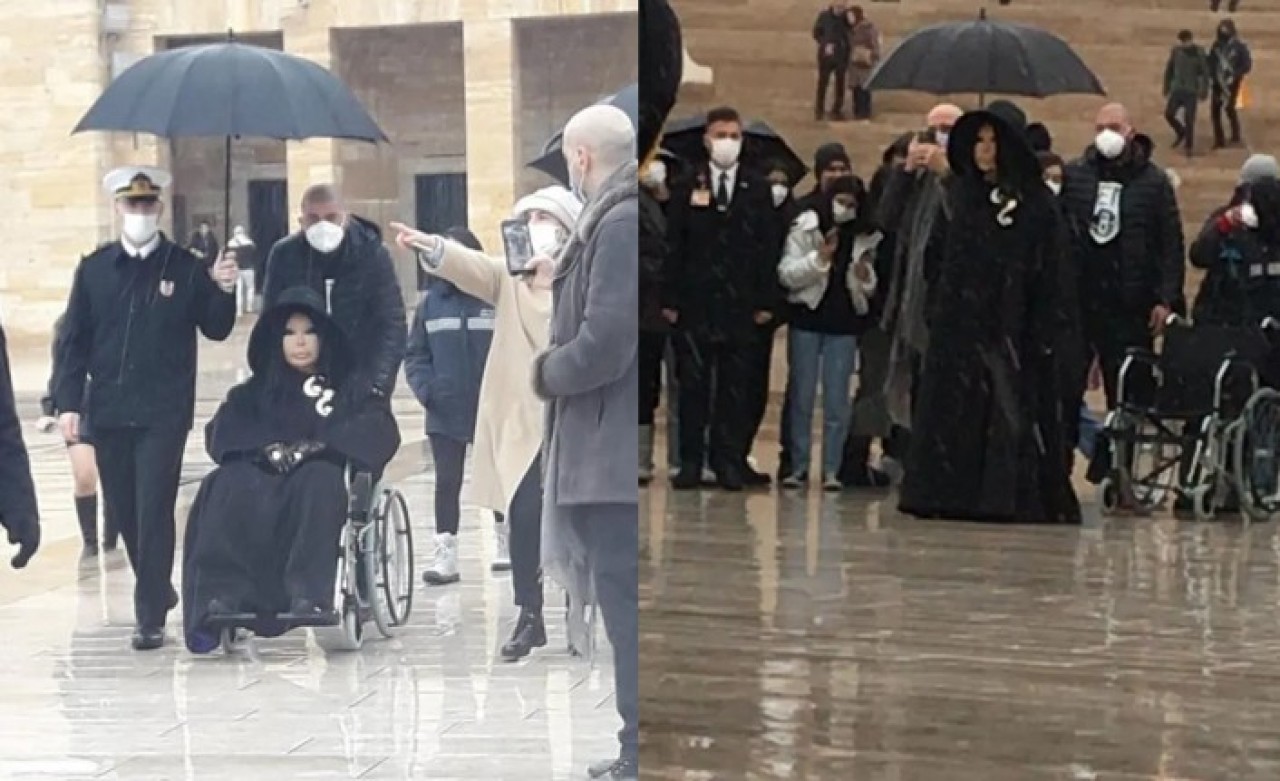 Anıtkabir'e giden Bülent Ersoy'un görüntüsündeki bir detay büyük tepki topladı!