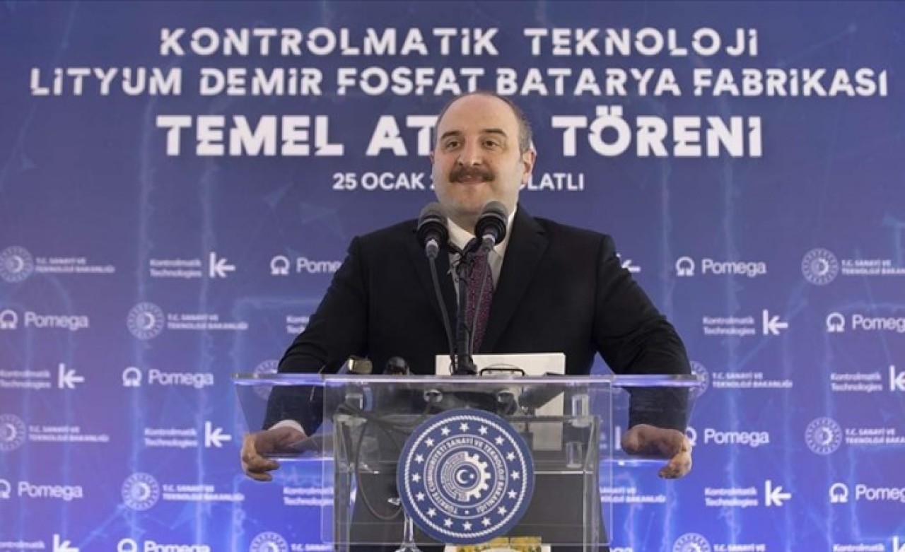 Türkiye'nin ilk lityum demir fosfat batarya fabrikasının temeli  atıldı