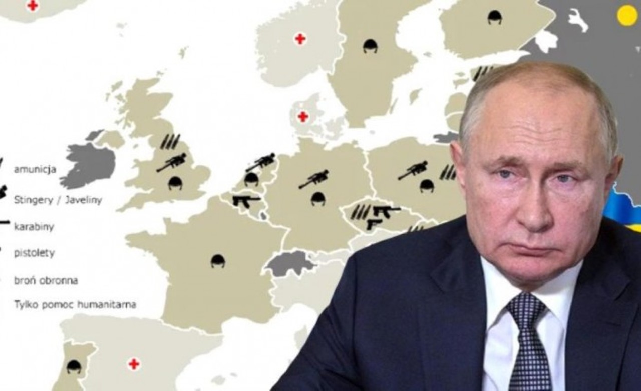 Hangi ülke Ukrayna'ya ne gönderecek? Bu harita Putin'i kara kara düşündürür