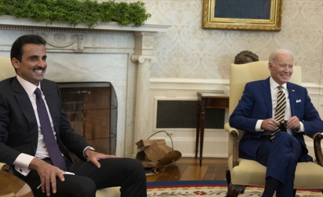 Joe Biden ve Katar Emiri Al Sani Beyaz Saray'da görüştü