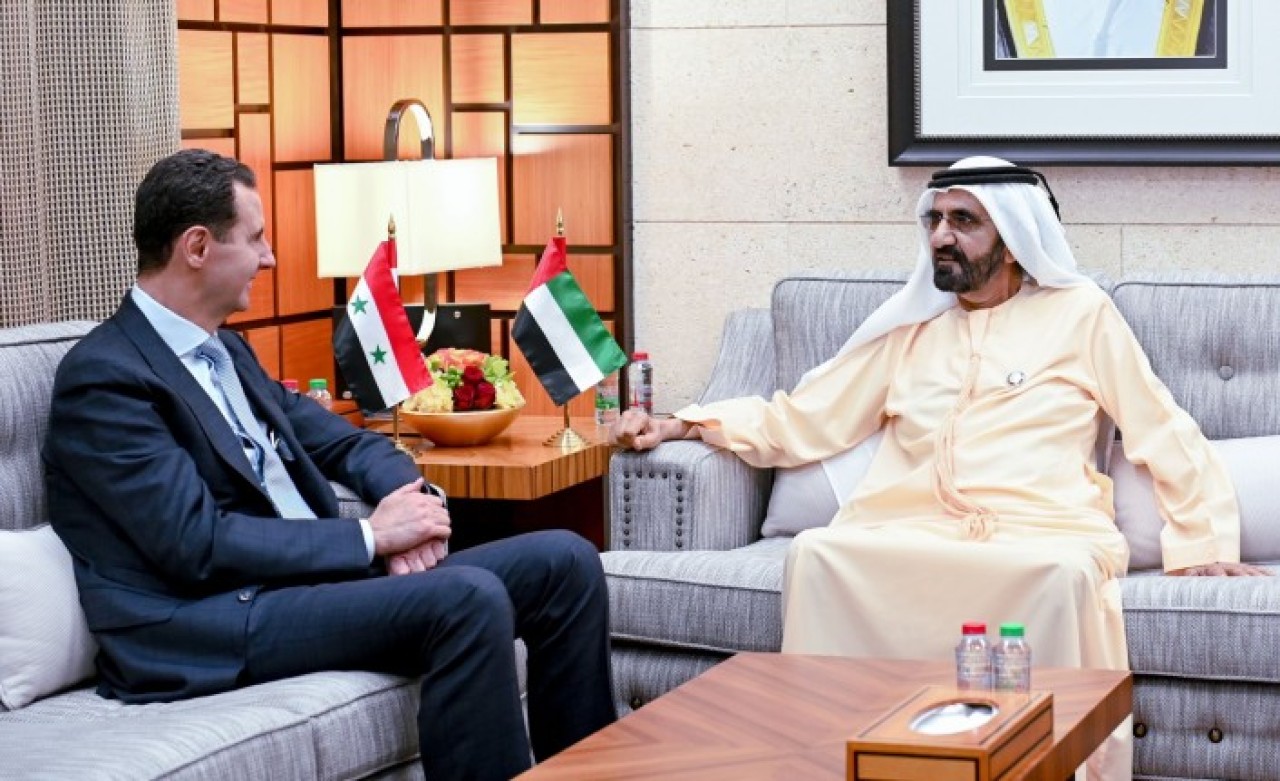 Beşşar Esed,  BAE'de Dubai Emiri Al Maktum'la görüştü