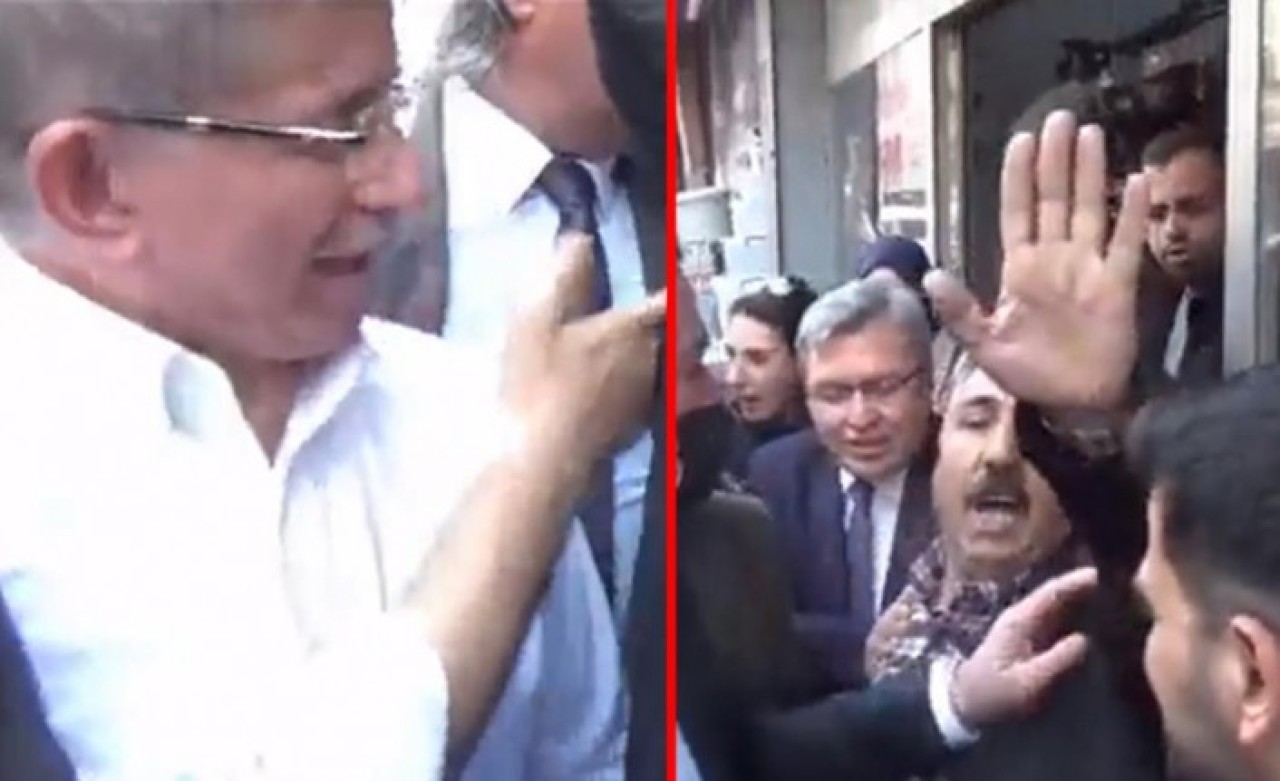 Davutoğlu'nun esnaf ziyaretinde gergin anlar: Vatandaşlardan çok sert tepki gördü