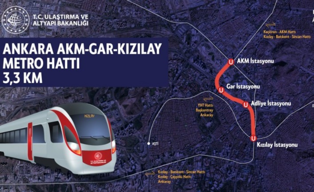 AKM-Gar-Kızılay Metrosu projesinde sona gelindi