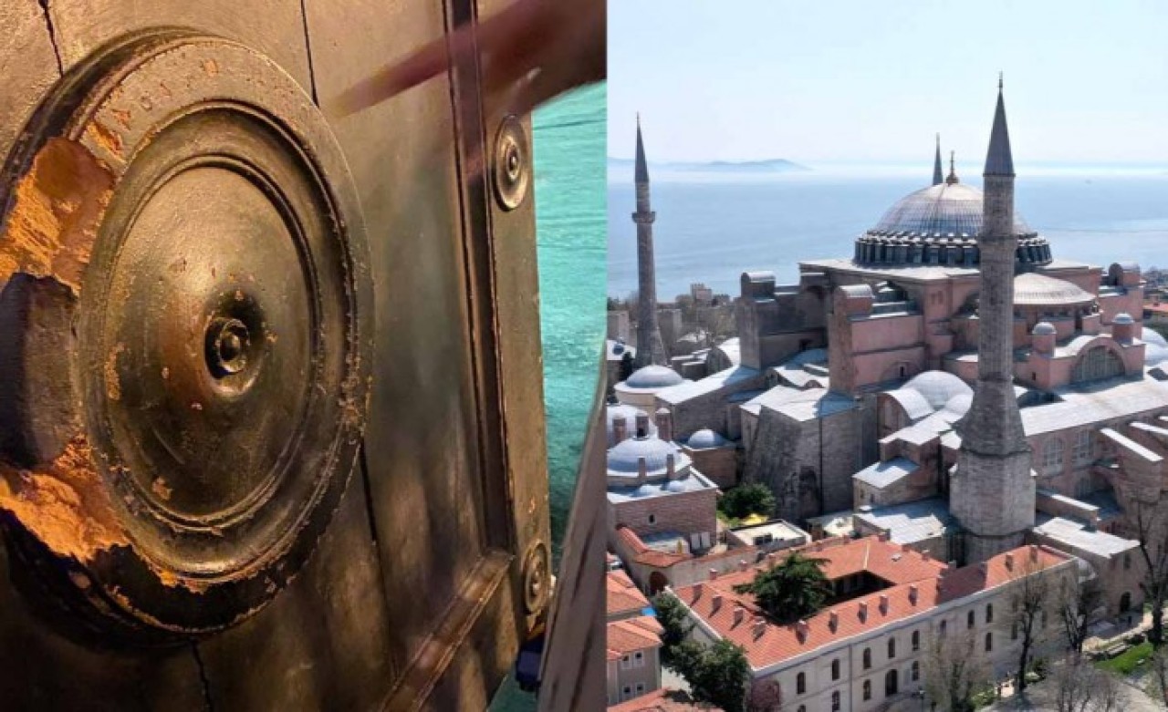 Ayasofya Camisi'nin tarihi kapısını kırdılar! Görevlilerden şoke eden açıklama