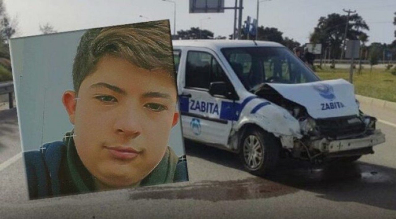 Ayvacık'ta zabıta aracının çarptığı motosikletli 16 yaşındaki Murat İhsan Bilgiç öldü