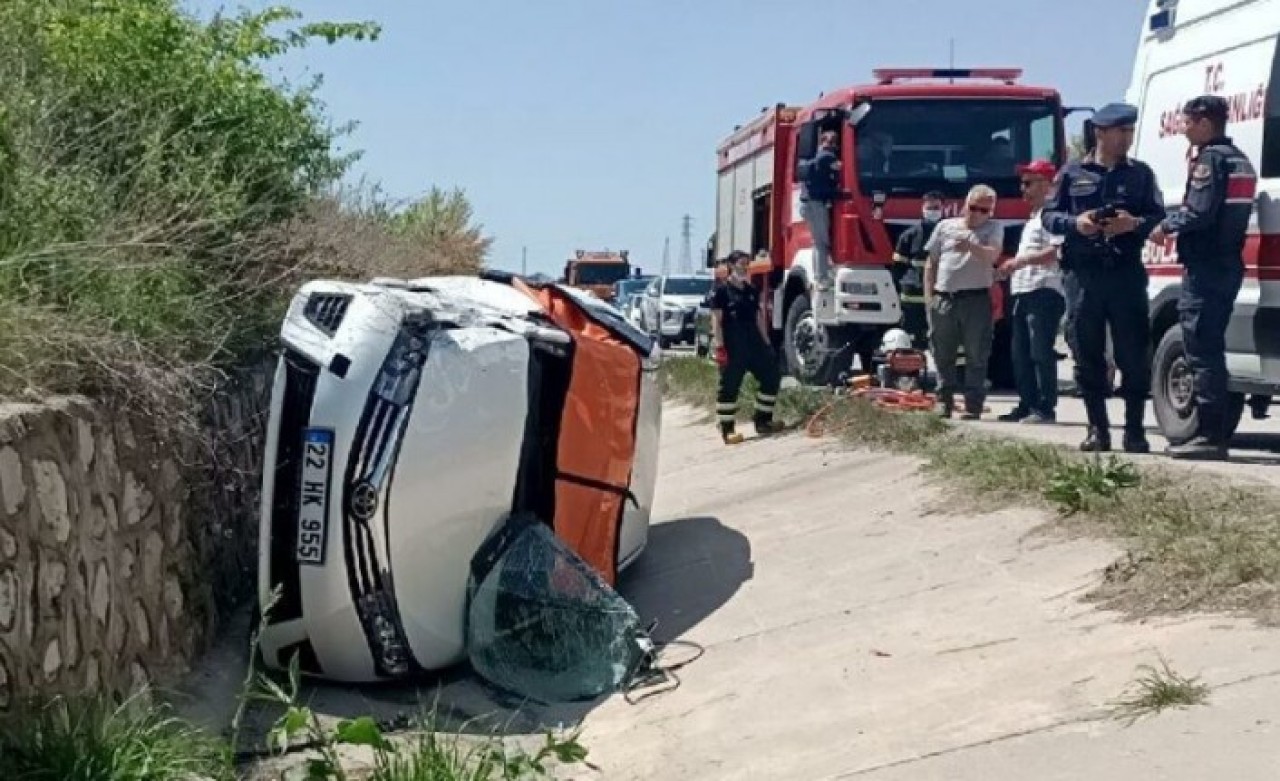 Edirne'de kaza: Yaşar Kurt öldü,  eşi Hikmet Kurt yaralandı