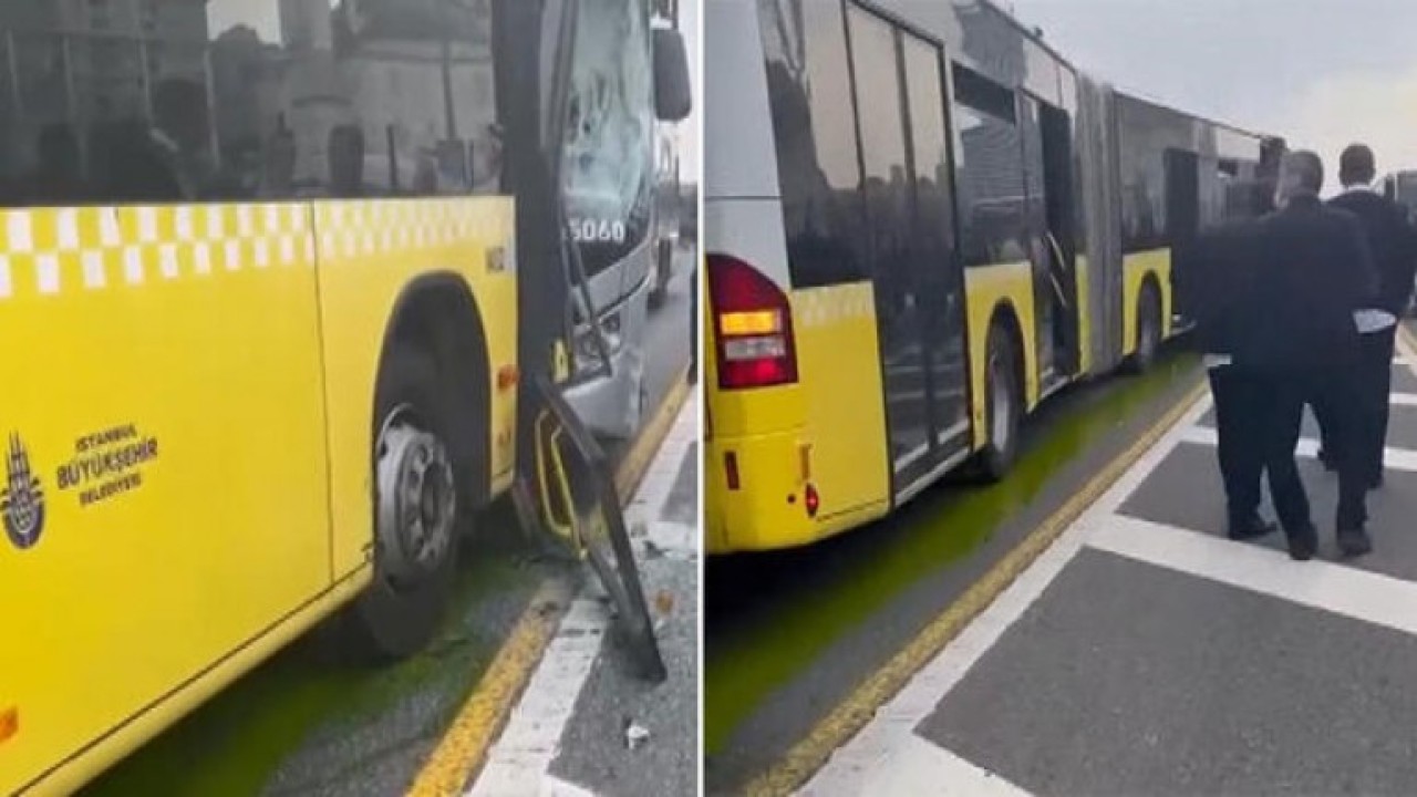 İstanbul'da iki metrobüs çarpıştı: Yaralılar var