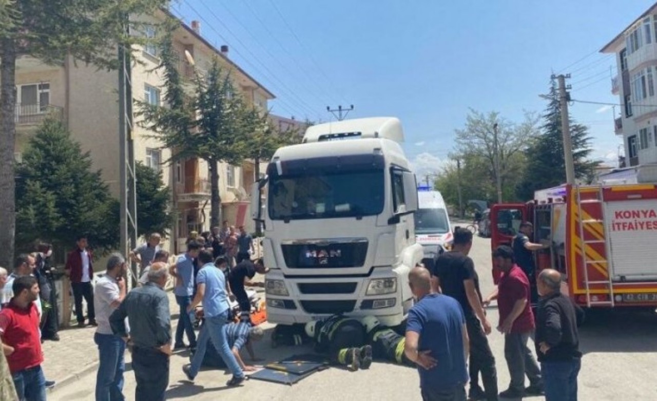Konya'da TIR’ın çarptığı bisikletin sürücüsü İbrahim Sarı öldü