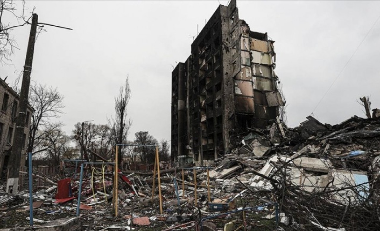 Ukrayna'nın Borodyanka şehri harabeye döndü