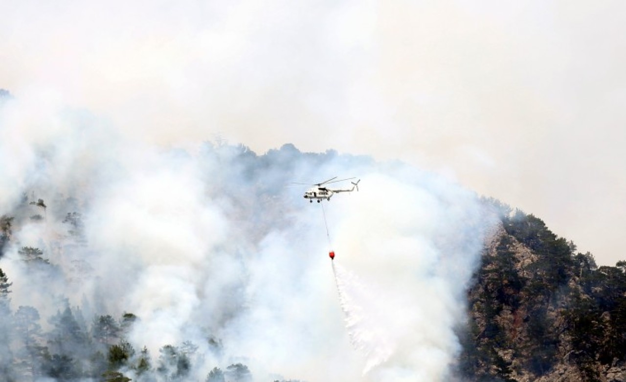 Alanya yanıyor: Orman alev alev