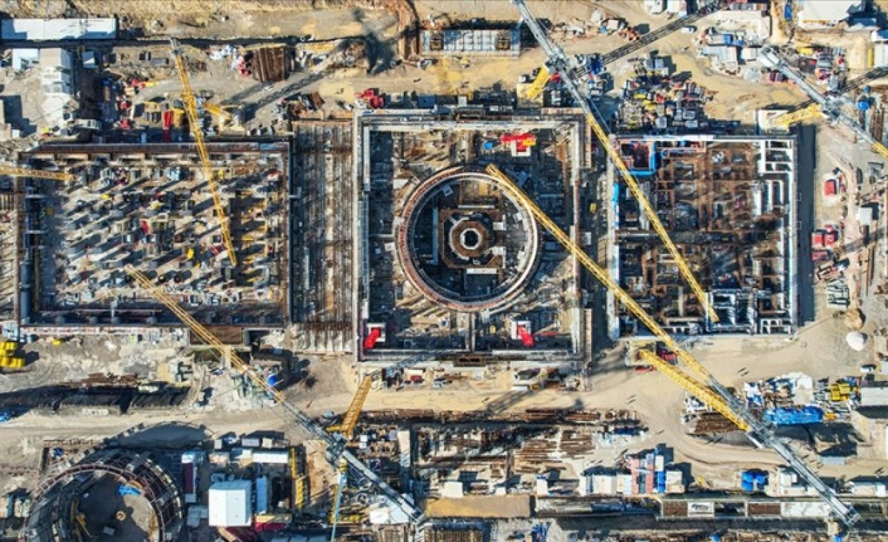 Akkuyu NGS'nin 2. ünitesinde iç koruma kabuğunun 3. katmanı kuruldu