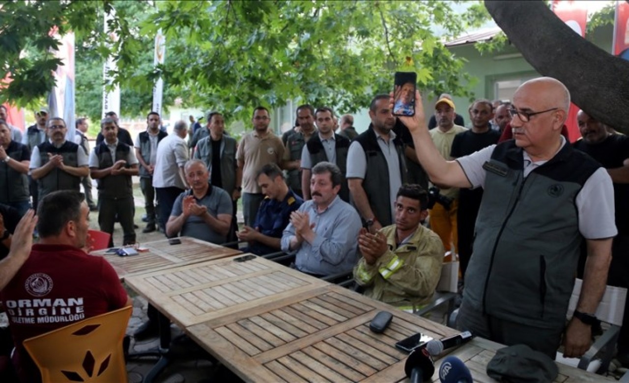 Cumhurbaşkanı Erdoğan,  Marmaris'teki yangında görev yapan ekiplere seslendi