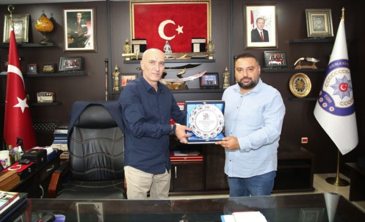 Gazeteci Ferhat Aydoğan,  Osmaniye İl Emniyet Müdürü Ahmet Okumuş’u Ziyaret Etti