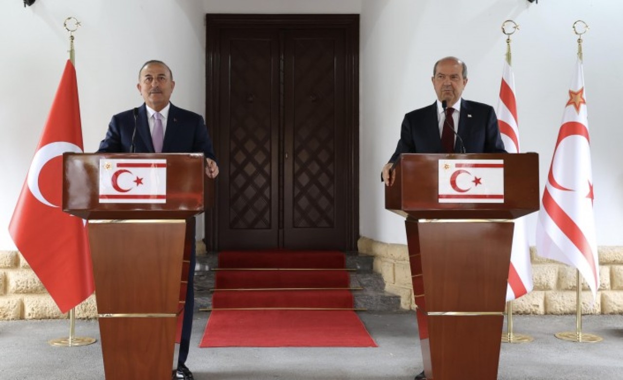 KKTC Cumhurbaşkanı Tatar,  Dışişleri Bakanı Çavuşoğlu ile ortak basın toplantısında konuştu
