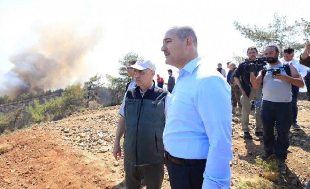 Soylu'dan Marmaris yangınıyla ilgili sabotaj açıklaması: Bir tespitimiz ve kimlik var 