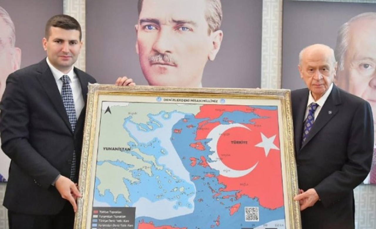 Bahçeli'nin paylaştığı harita Yunanistan'ı çıldırttı