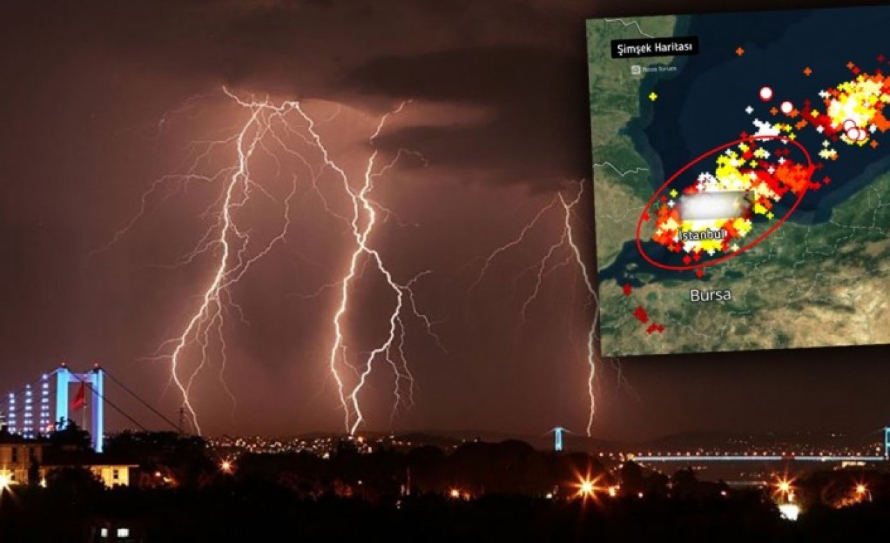 İstanbul'da uzun süre unutulmayacak gece! Sabaha kadar çakan şimşeklerin sayısına inanamayacaksınız