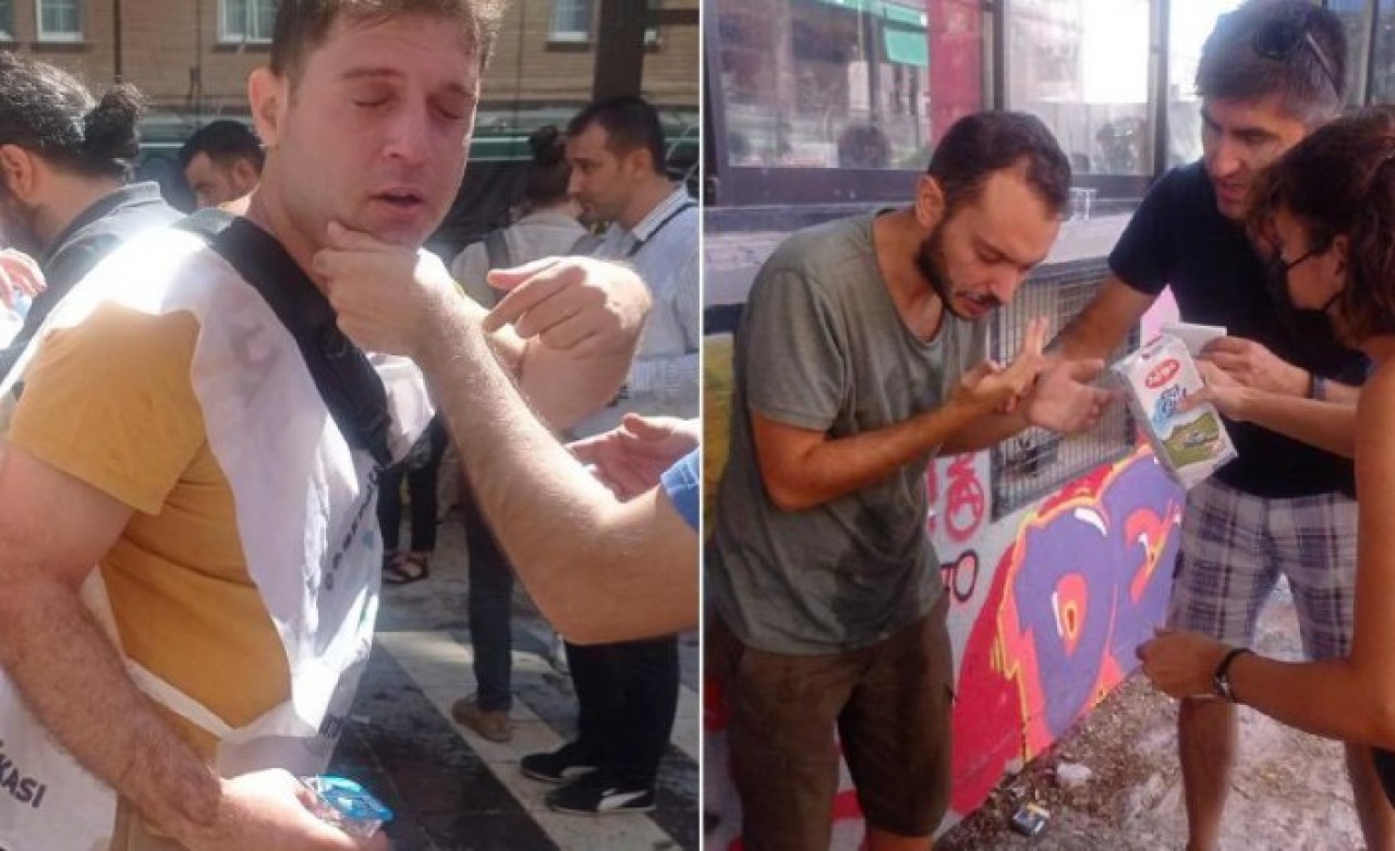 Haklarını aramak için MEB'e yürümek isteyen özel sektör öğretmenlerine polisten biber gazıyla müdahale!