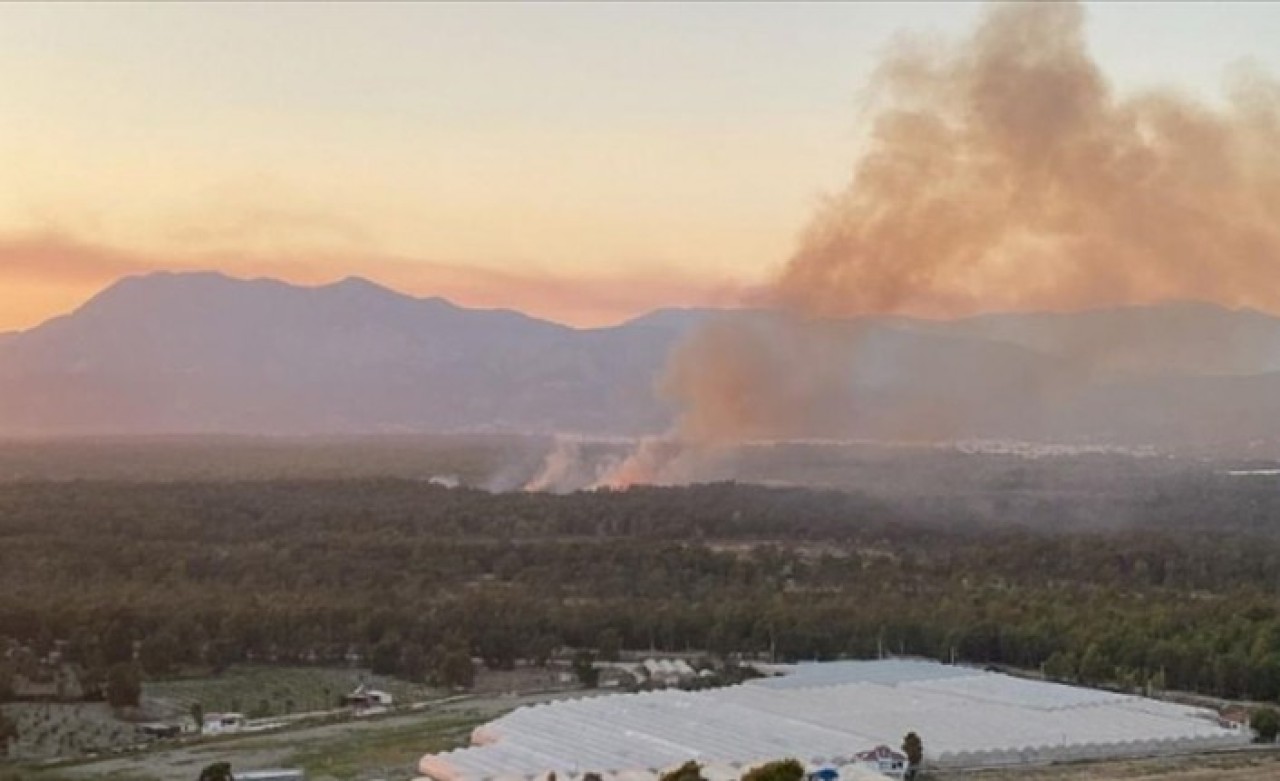 Bir yangın da Kaş'ta çıktı